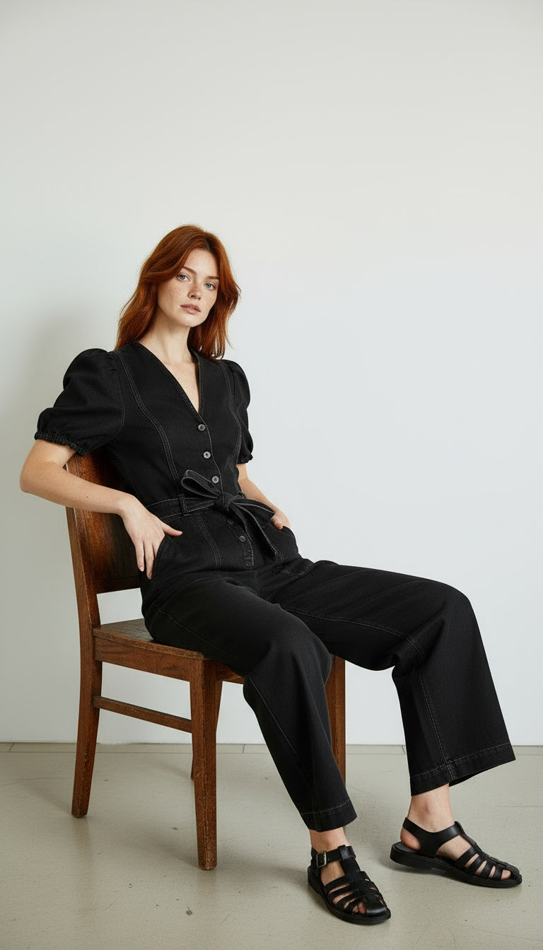 BOWIE ROMPER BLACK