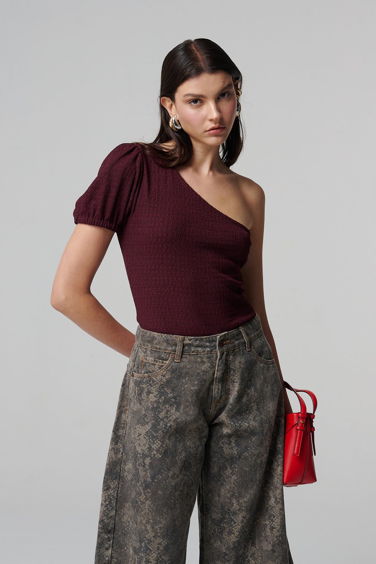 Miles Top Burgundy
