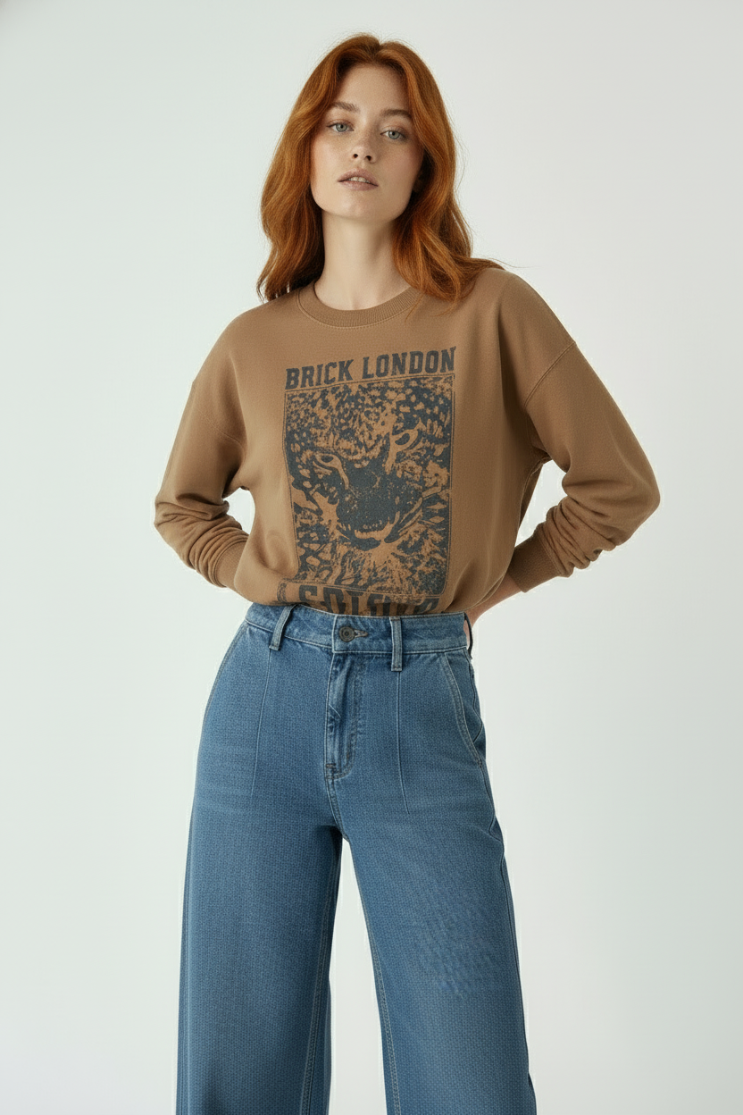 ADDICTED CAMEL SWEATSHIRT