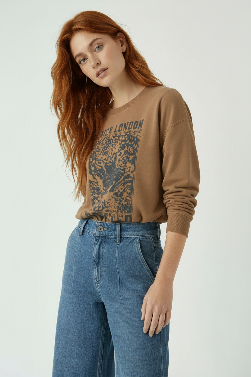 ADDICTED CAMEL SWEATSHIRT