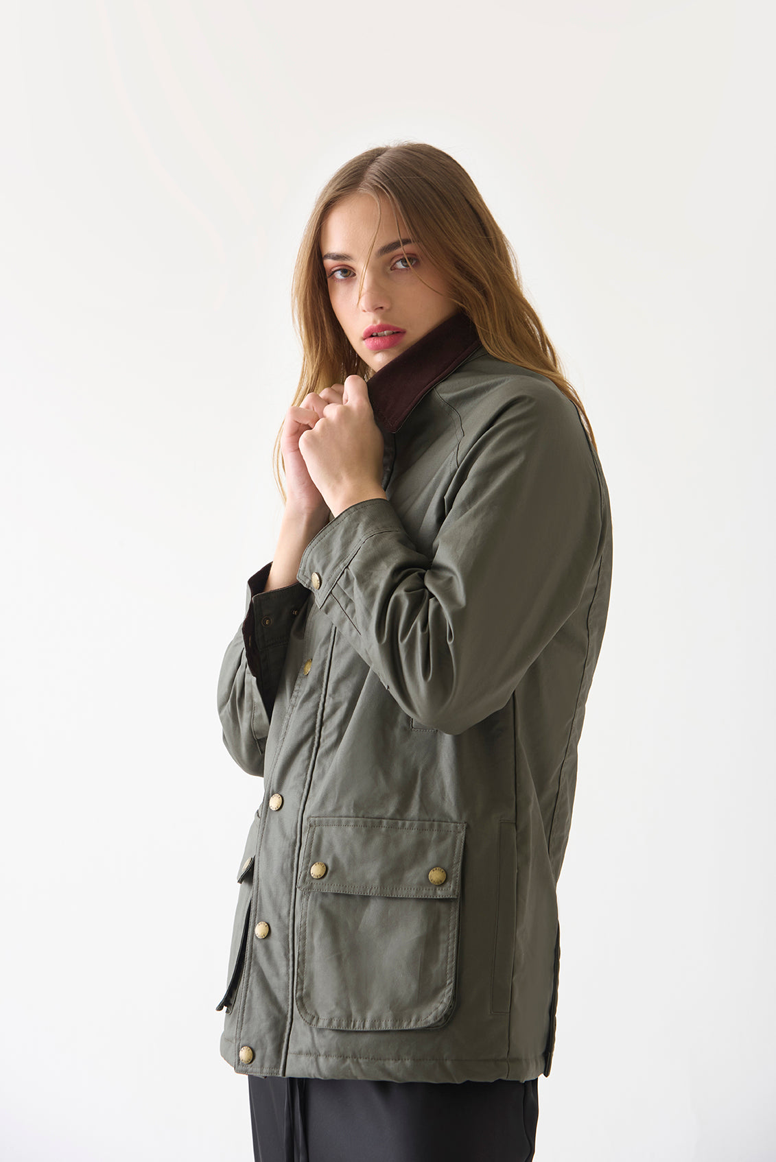 ELTON JACKET-FOR HER-OLIVE