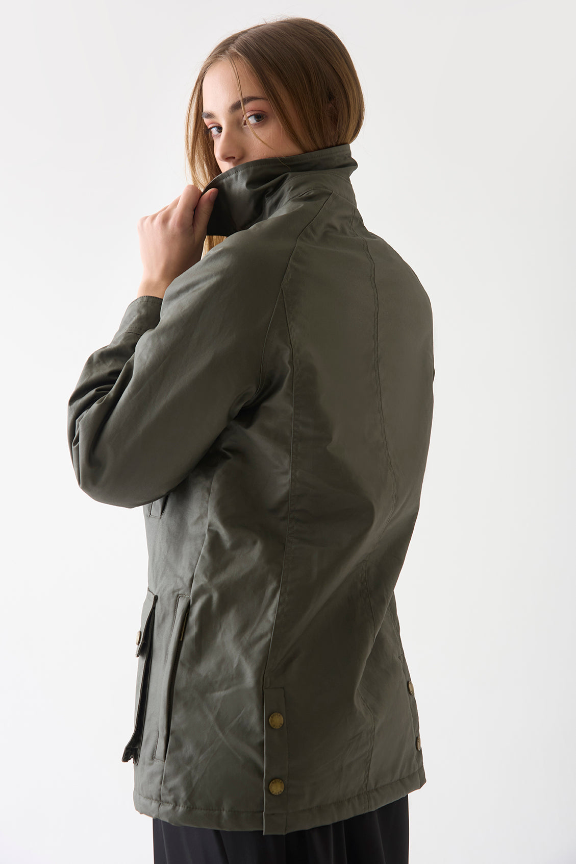 ELTON JACKET-FOR HER-OLIVE