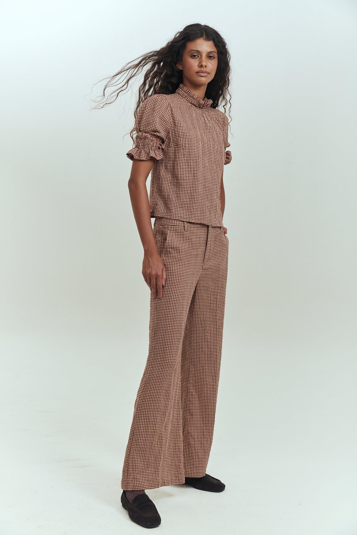 DUA LIPA TROUSER CHECK