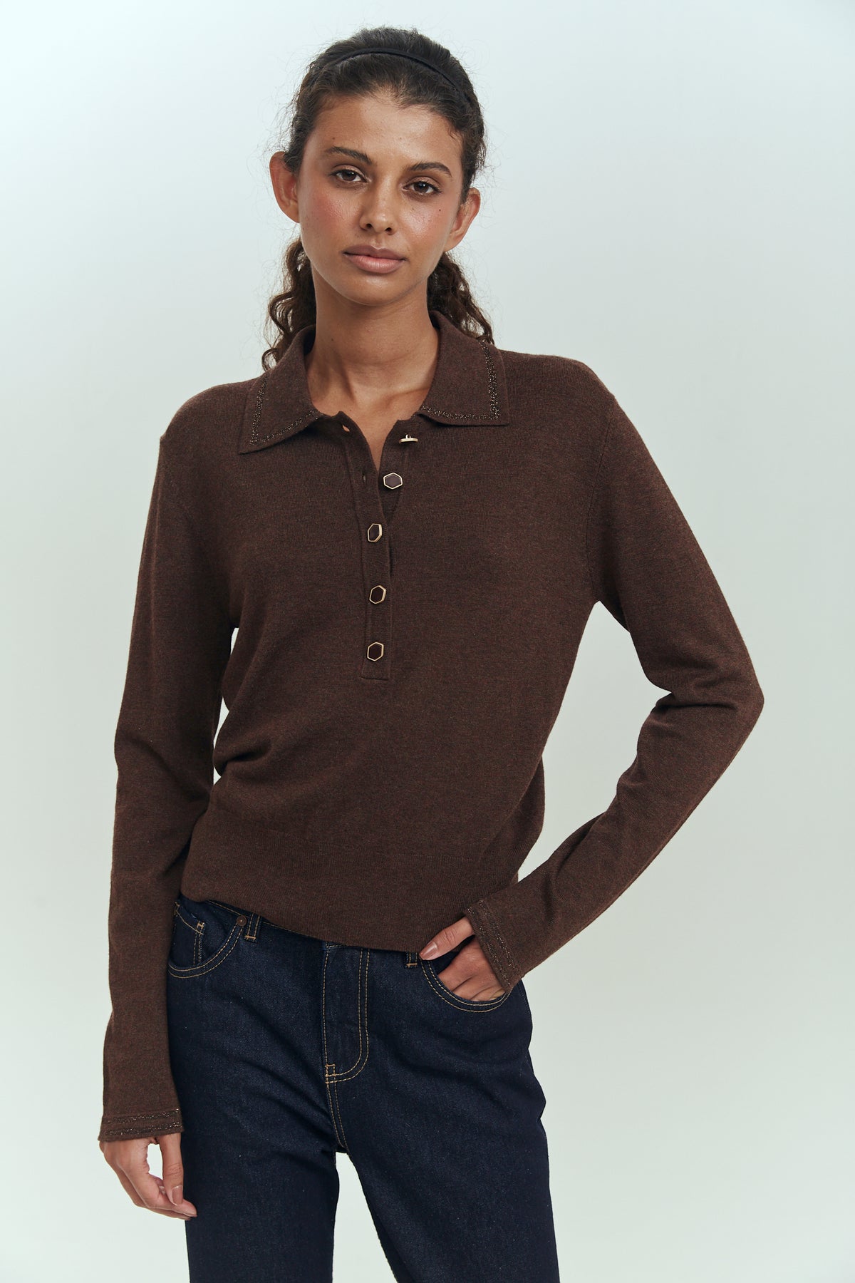 BLUR SWEATER BROWN