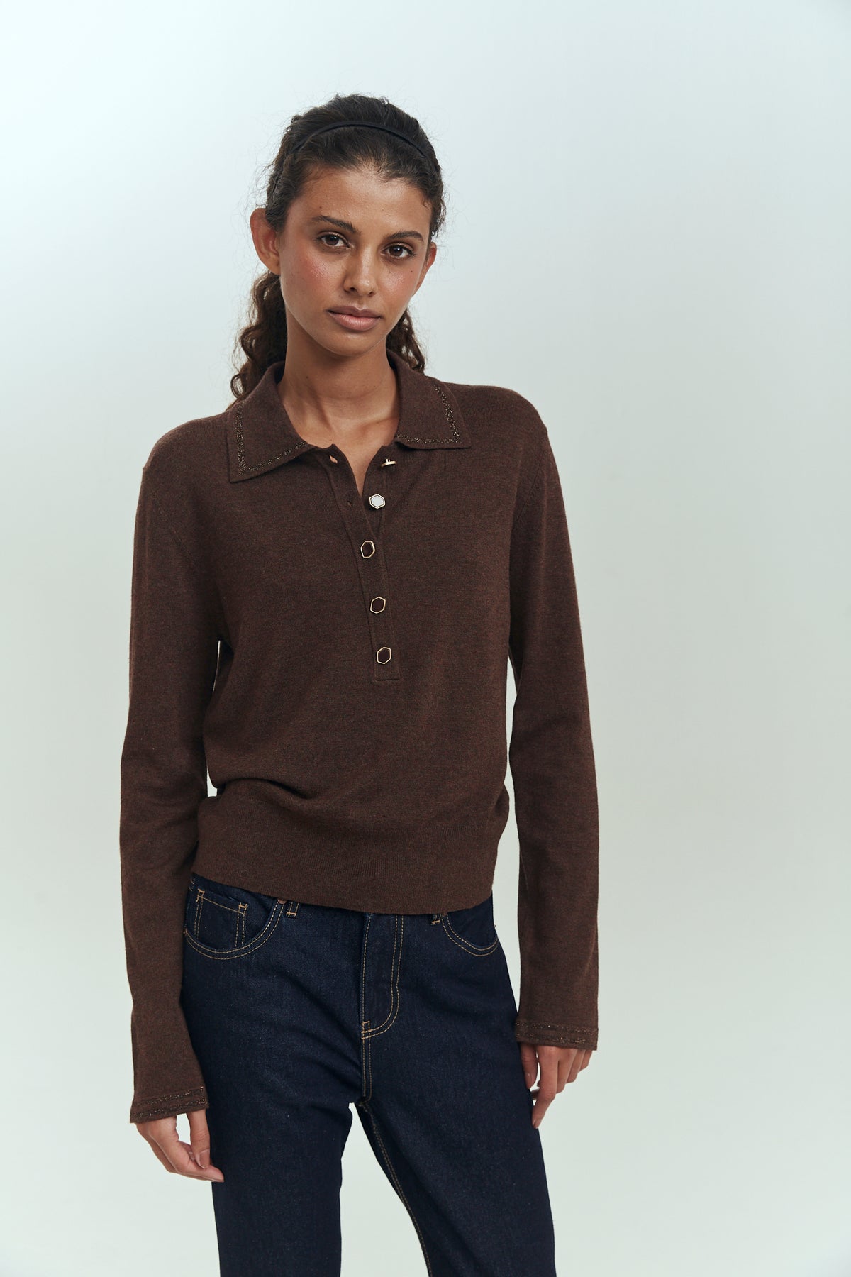 BLUR SWEATER BROWN