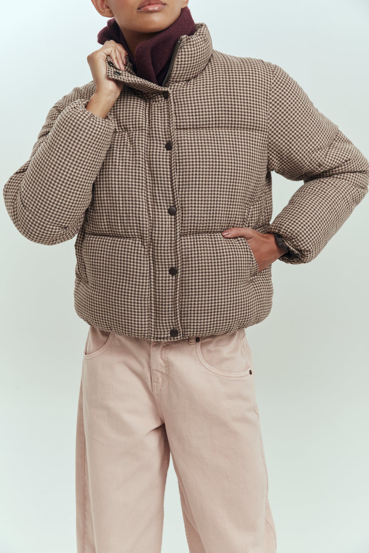 Parka puffa mujer escocesa acolchada invierno Brick London