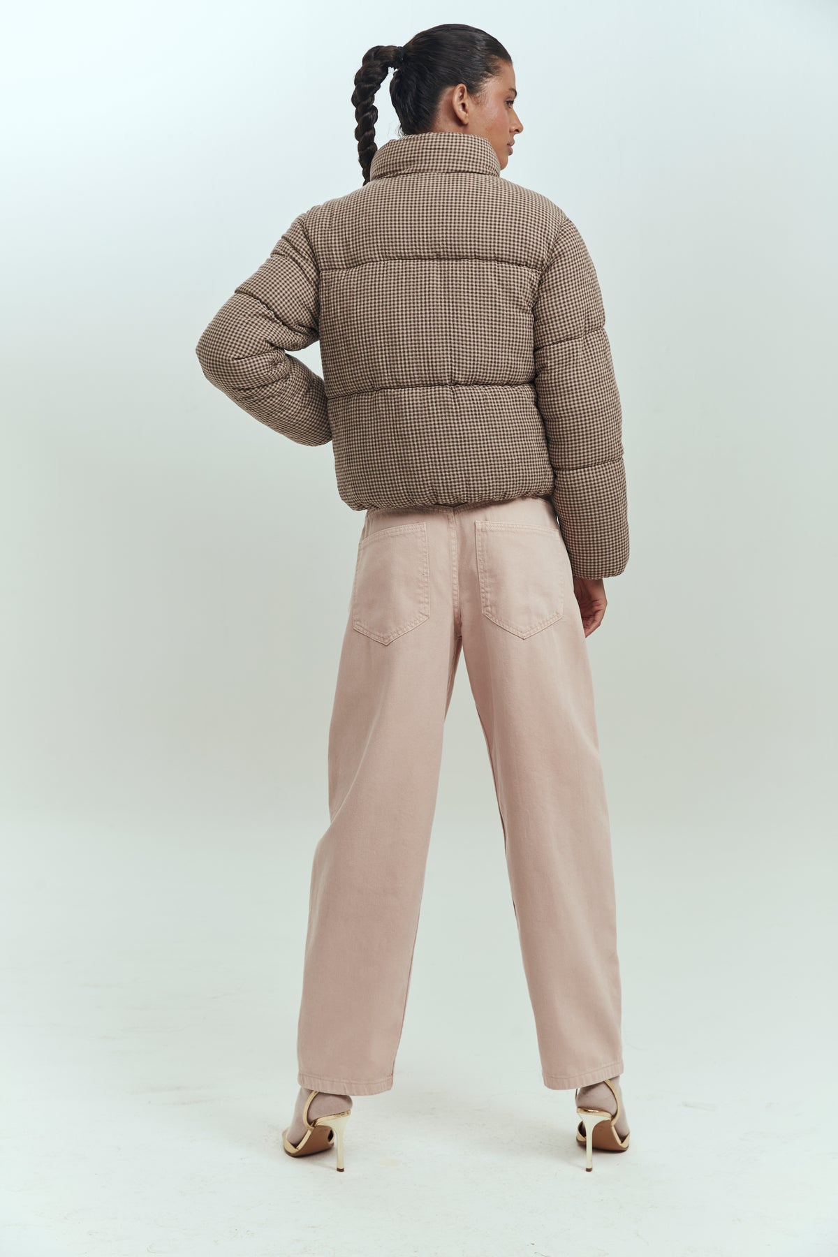 Parka puffa mujer escocesa acolchada invierno Brick London