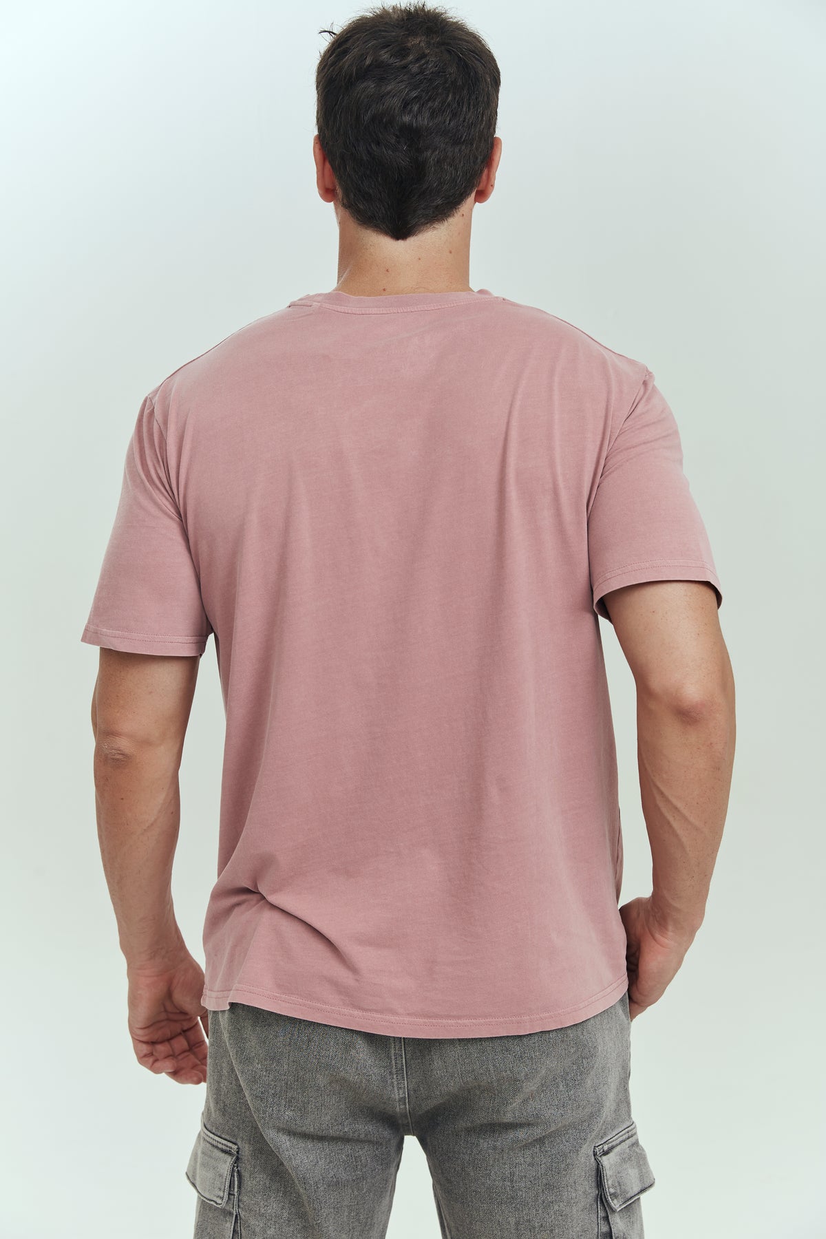 Polera hombre rosado algodón 100% manga corta Brick London
