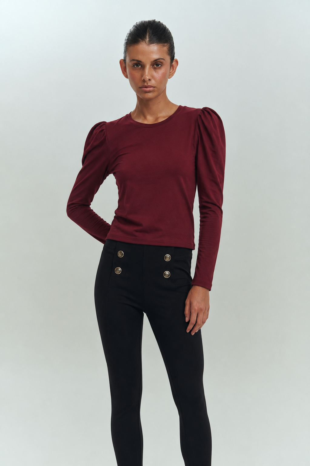 CHARLOTTE T-SHIRT BURGUNDY