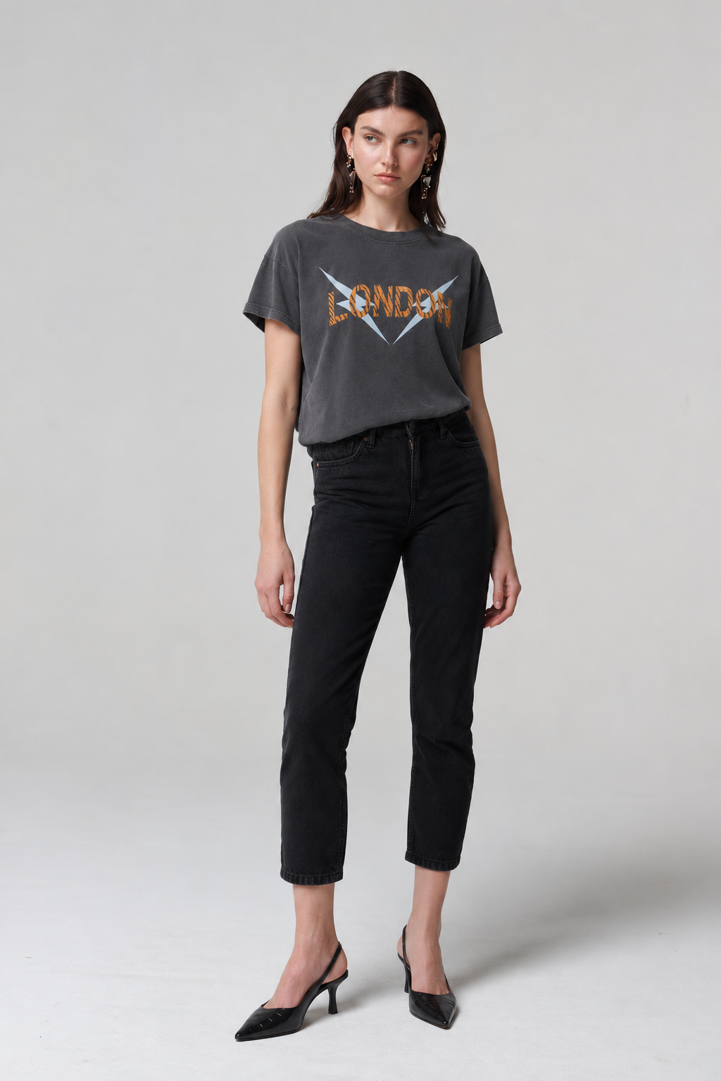 LONDON PRINT T-SHIRT GREY