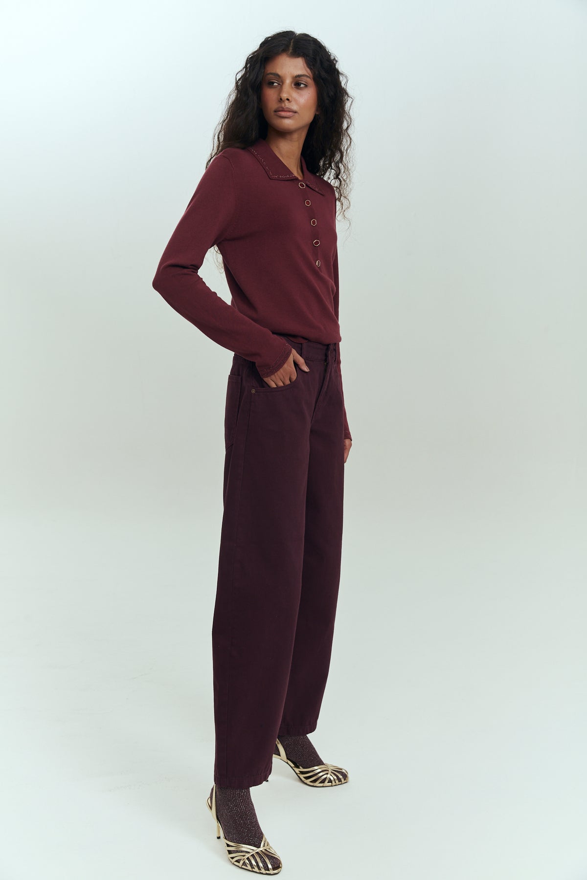 STYLES JEANS BURGUNDY
