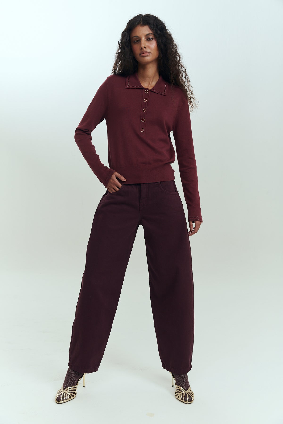 STYLES JEANS BURGUNDY