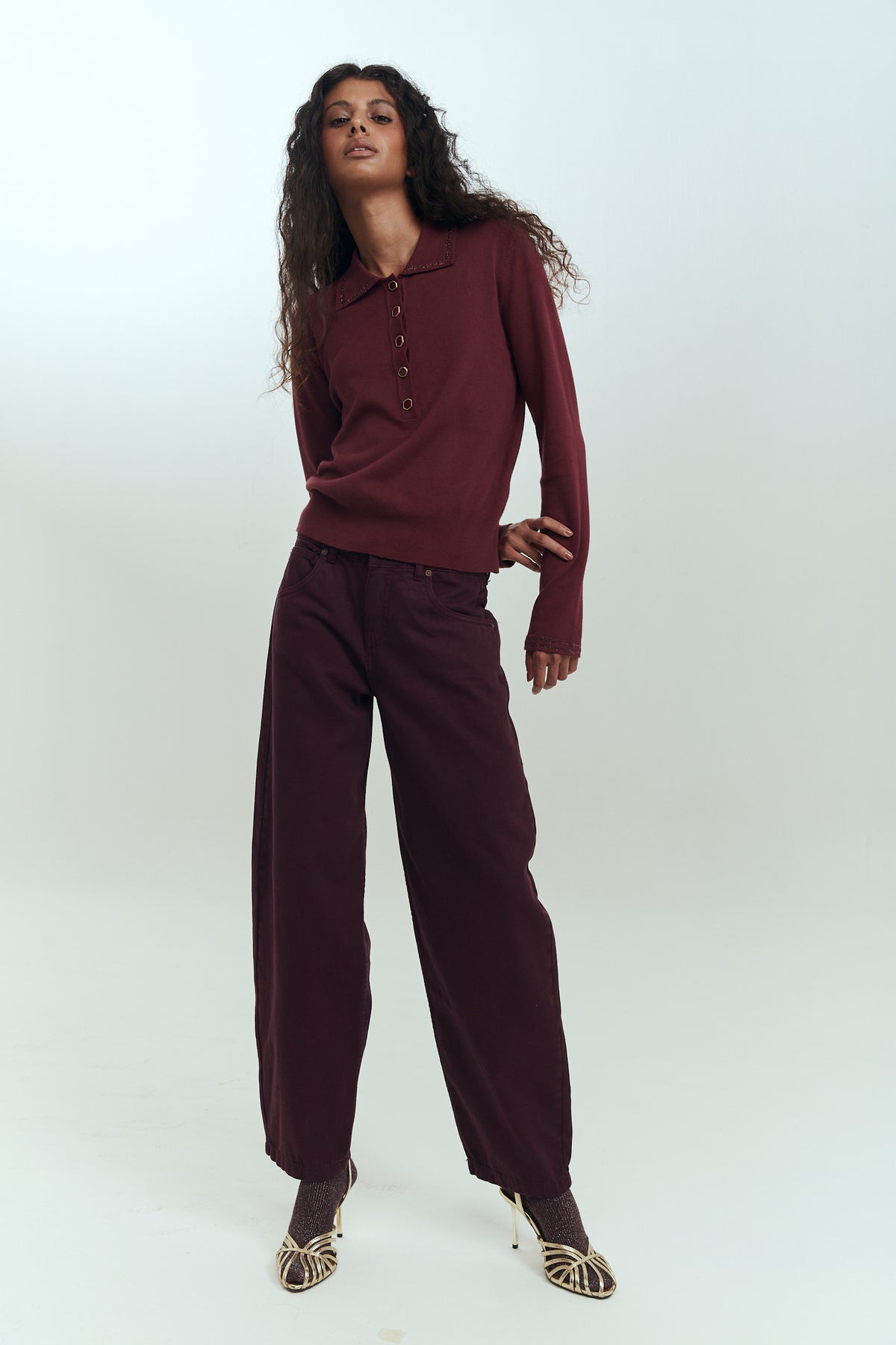 STYLES JEANS BURGUNDY