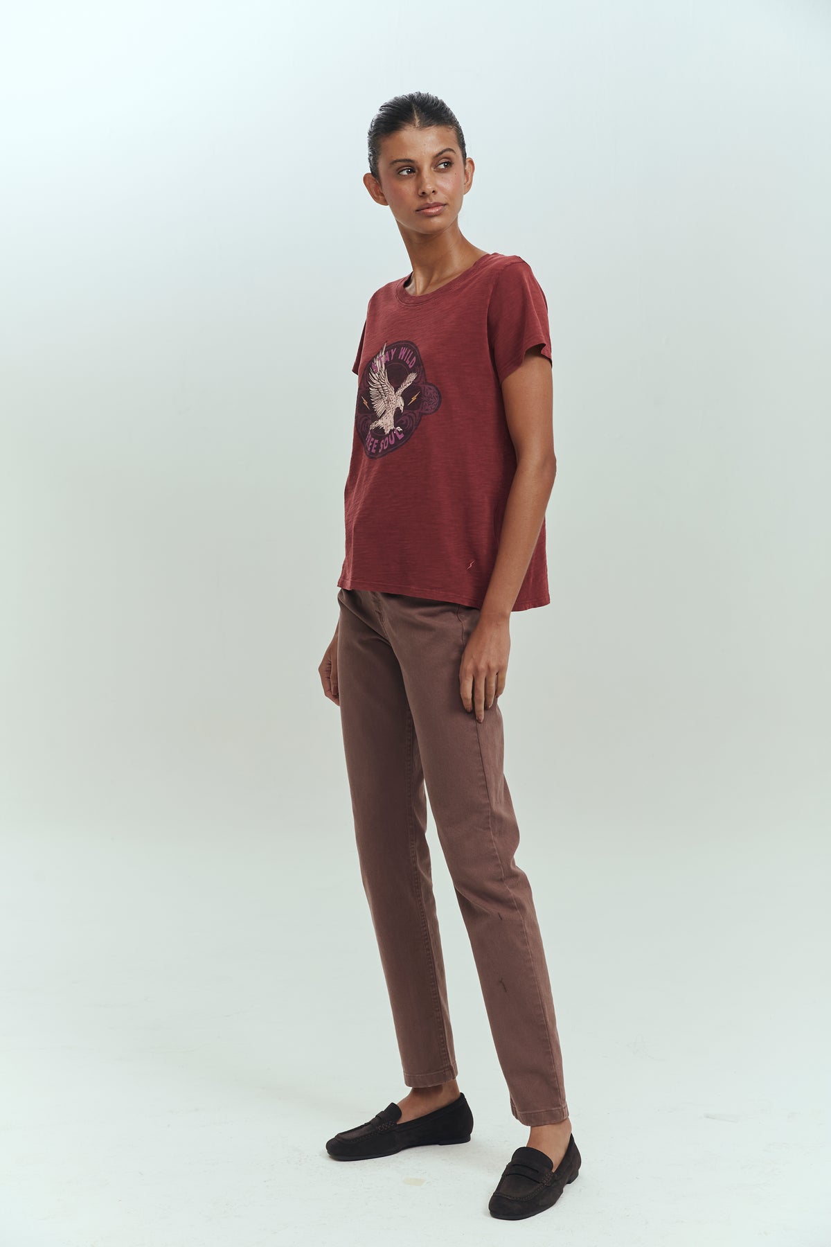 Jeans skinny mujer café silueta estilizada Brick London