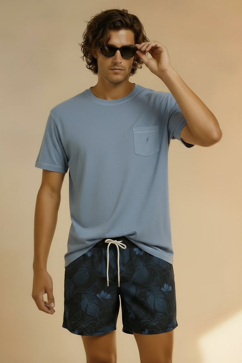 PHILL BOARDSHORT-BLUE SUMMER