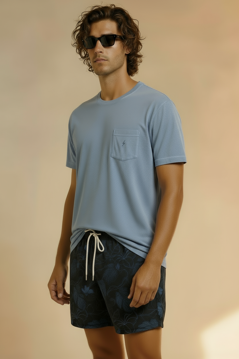 PHILL BOARDSHORT-BLUE SUMMER