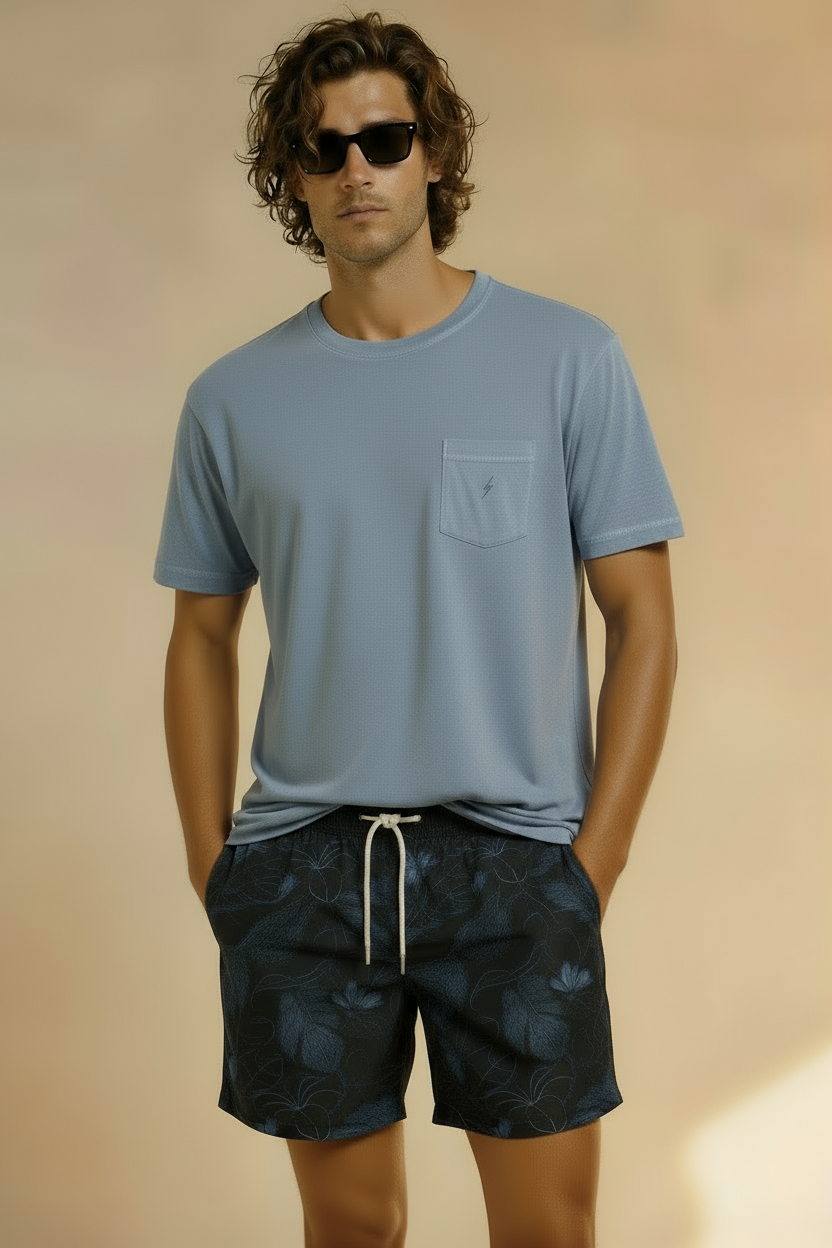 PHILL BOARDSHORT-BLUE SUMMER