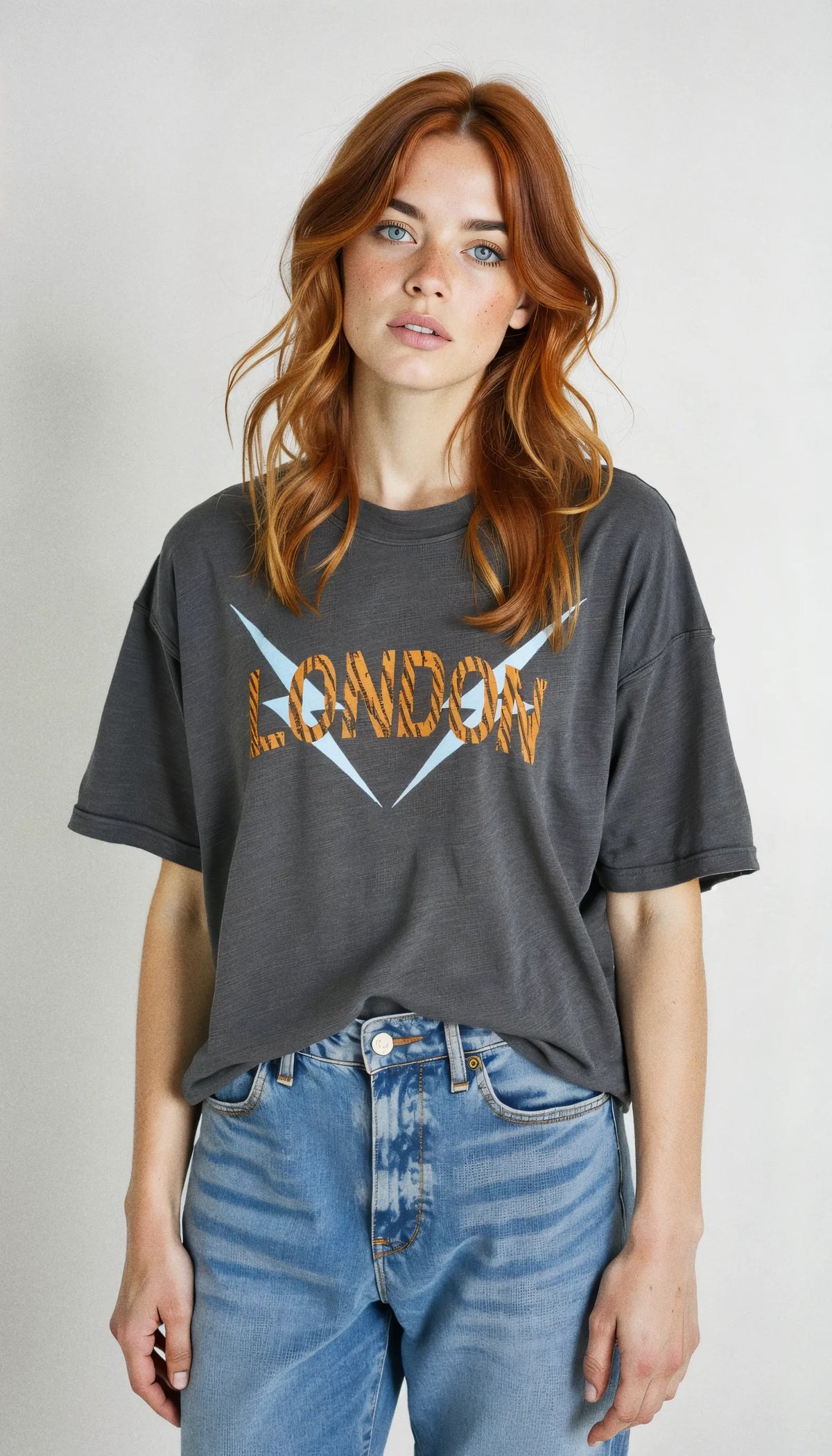 LONDON PRINT T-SHIRT GREY