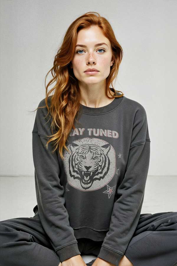 TUNED TIGER SWEATSHIRT GREY